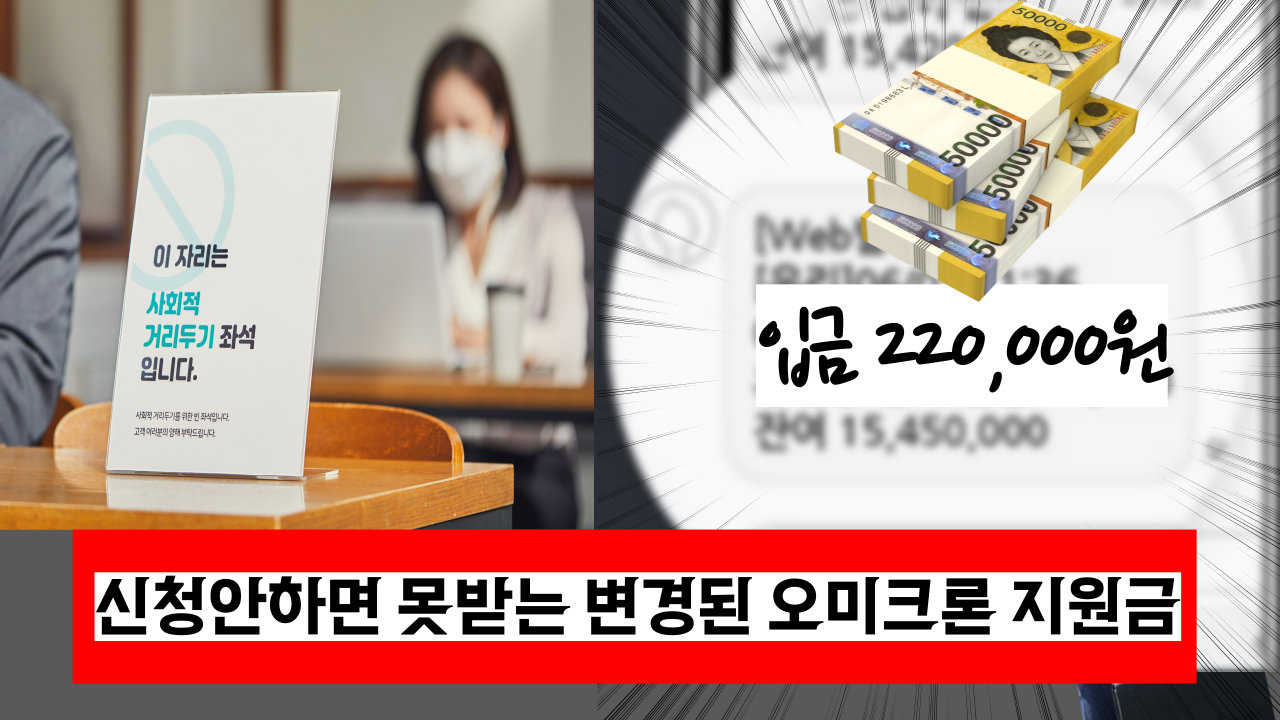  오미크론 지원금, 이것 모르면 못받을수도 있어요. 꼭 확인하세요.