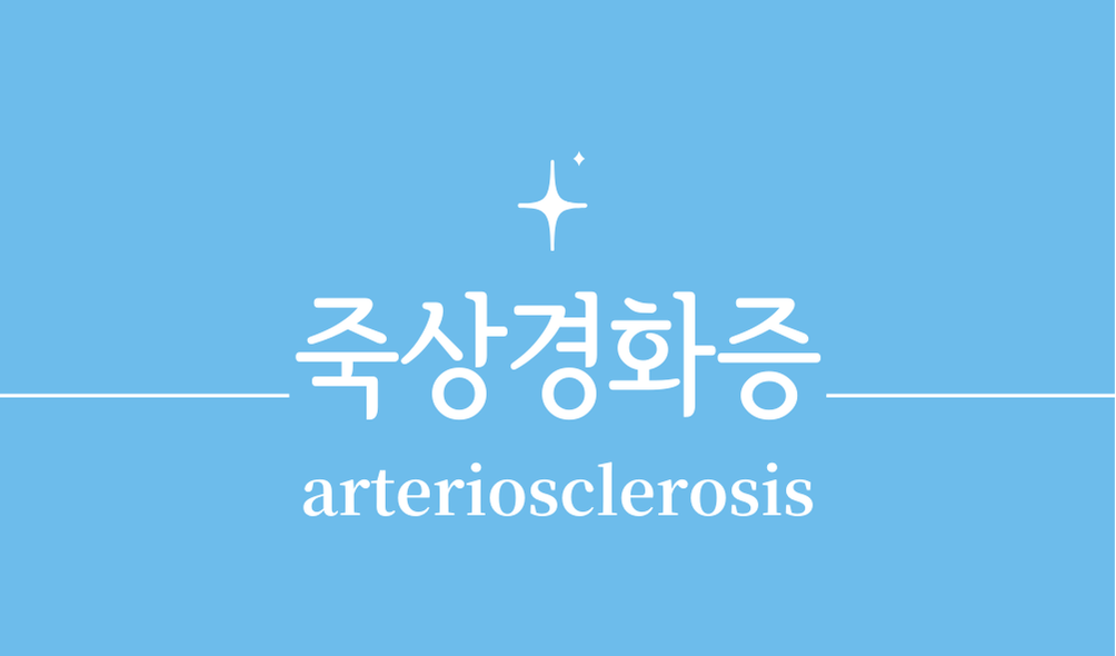 '죽상경화증(arteriosclerosis)'