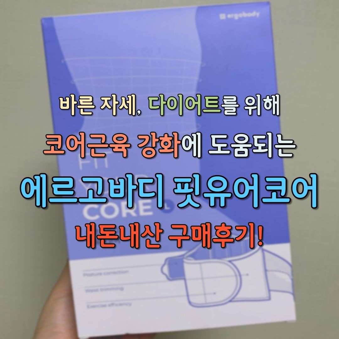  내돈내산 / 올바른 자세와 다이어트를 위해 에르고바디 핏유어코어 구매후기!