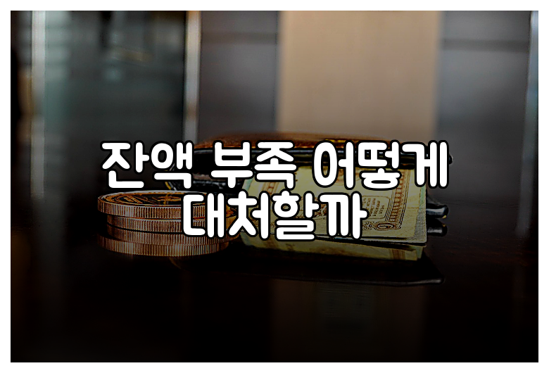 잔액 부족 어떻게 대처할까