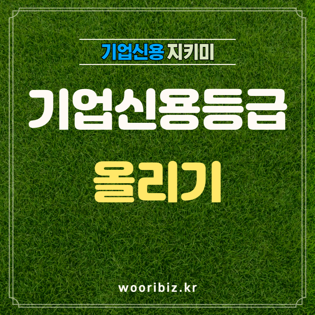  기업 신용등급 올리는 방법, 아무리 봐도 효과가 없는 이유
