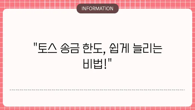 토스 이체송금한도 늘리기 방법