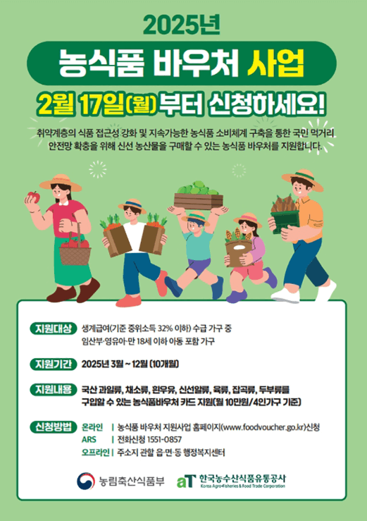 농식품 바우처 사업 포스터