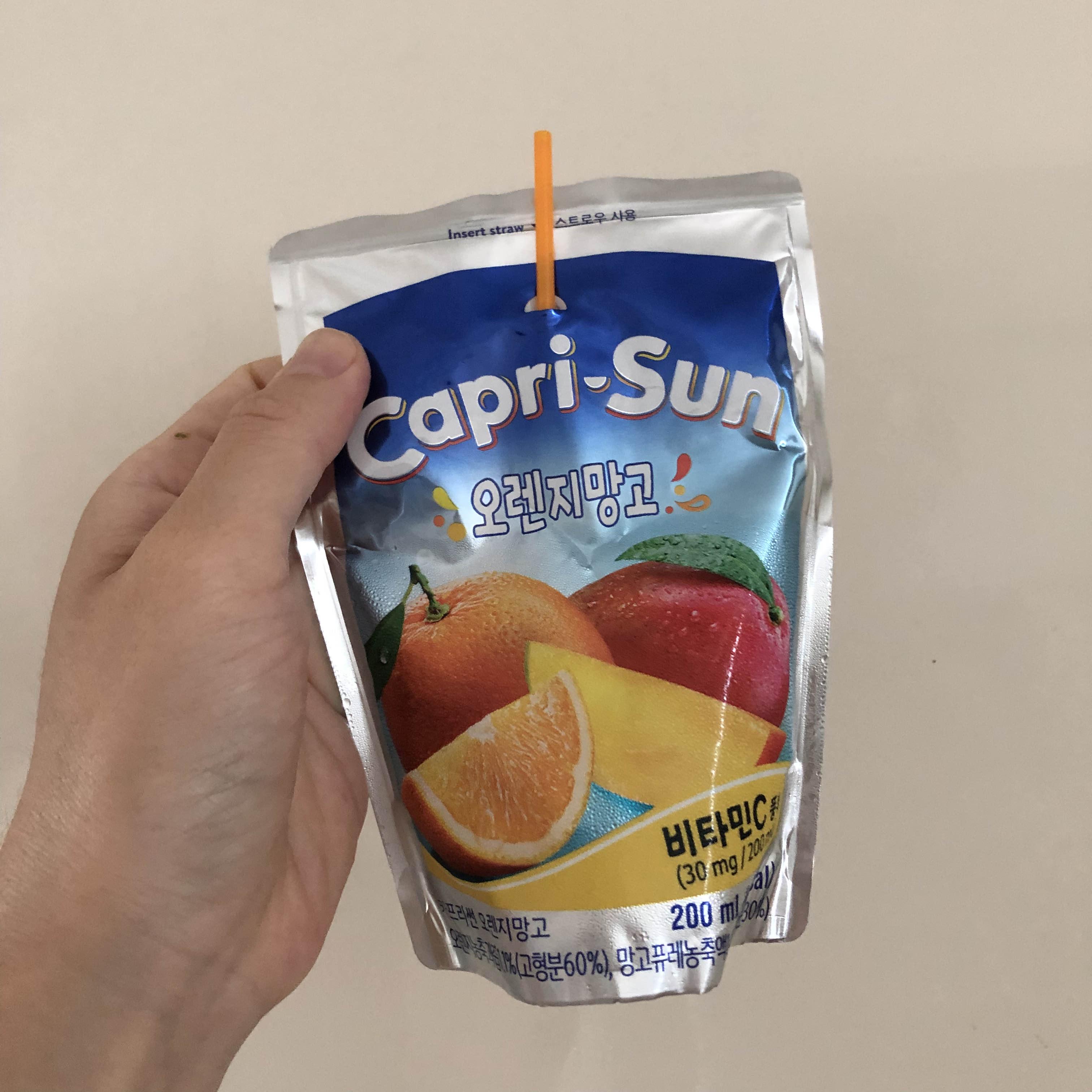  소녀앤주부 음료수:) 카프리썬 오렌지망고 칼로리