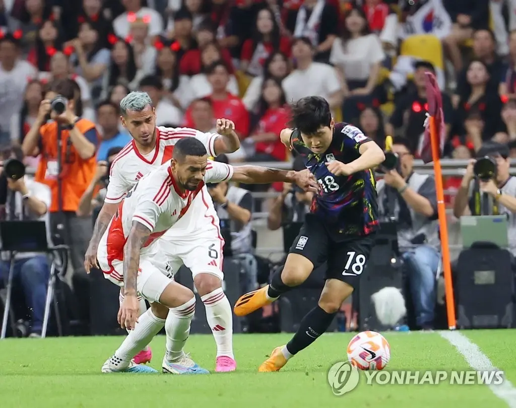  클린스만호 마수걸이 승리 또 실패 페루에 0-1로 좌절