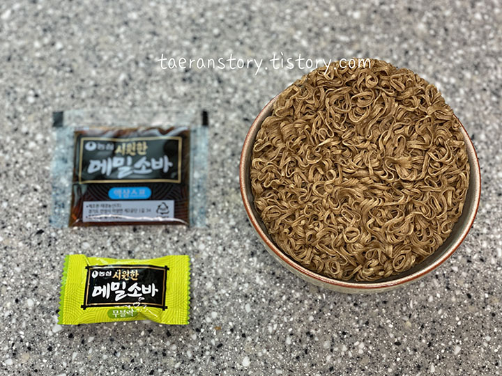  두 가지 방법으로 즐기는 농심 메밀소바