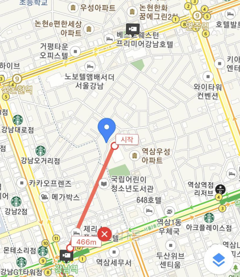  신논현역 역삼역 강남역 주변 무료주차 저렴한 공영주차장 위치