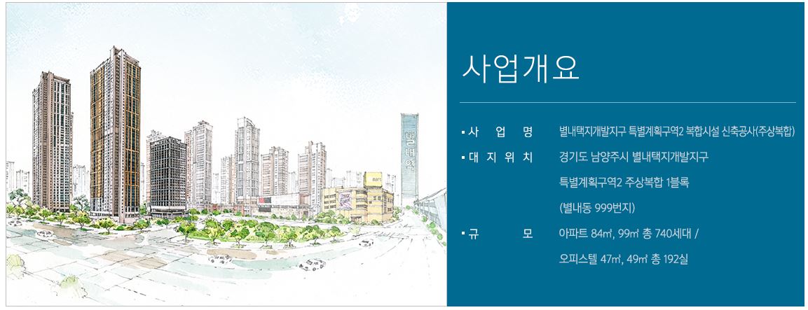  별내 자이 더스타 분양가