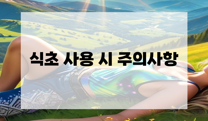 식초 사용 시 주의사항