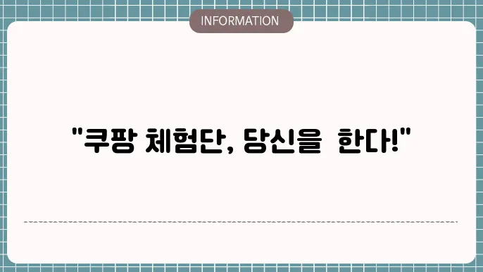 쿠팡 체험단 사기 문자를 구별하는 방법