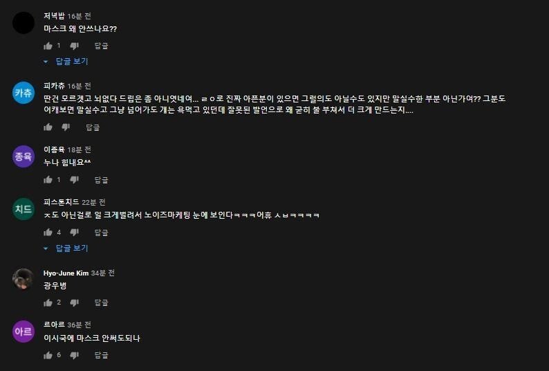  BJ철구에 대응한 박미선 유튜브 댓글 근황