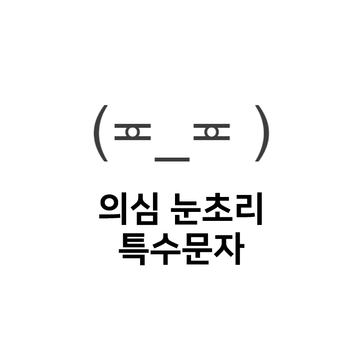  의심 눈초리 특수문자 이모티콘 (≖_≖ ) - 인스타특수문자 텍대 인싸티콘