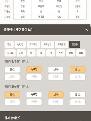 포스텔러 만세력 천간충