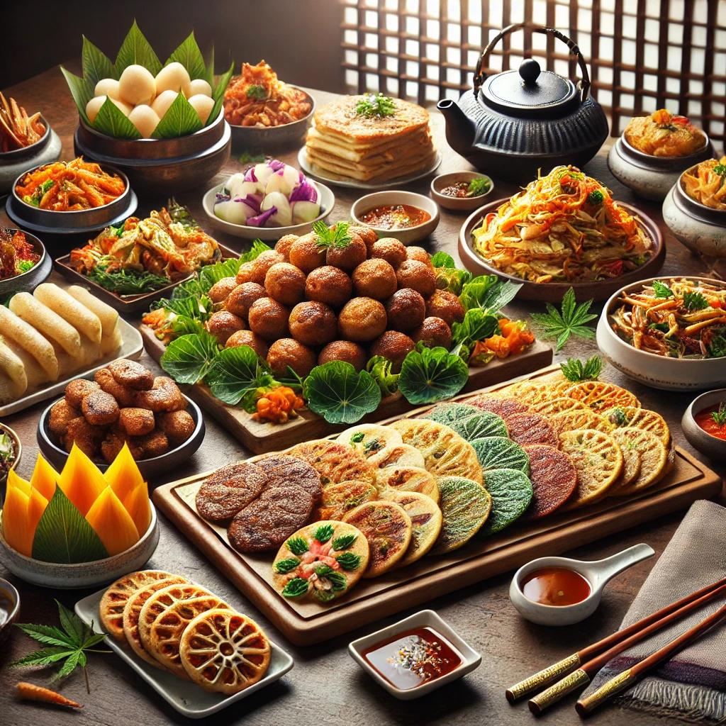 명절음식 동그랑땡 깻잎전 연근전 모둠전 요리