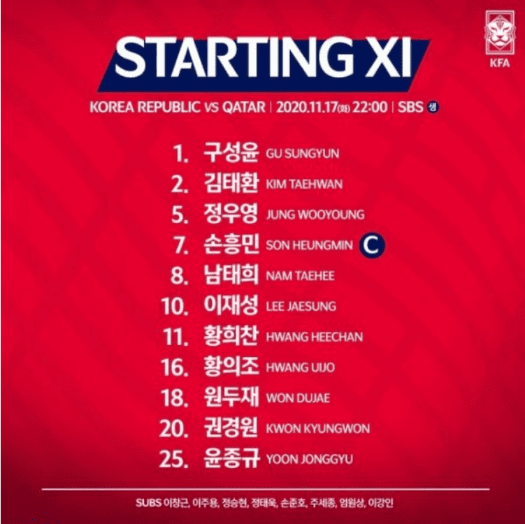  한국 카타르 축구