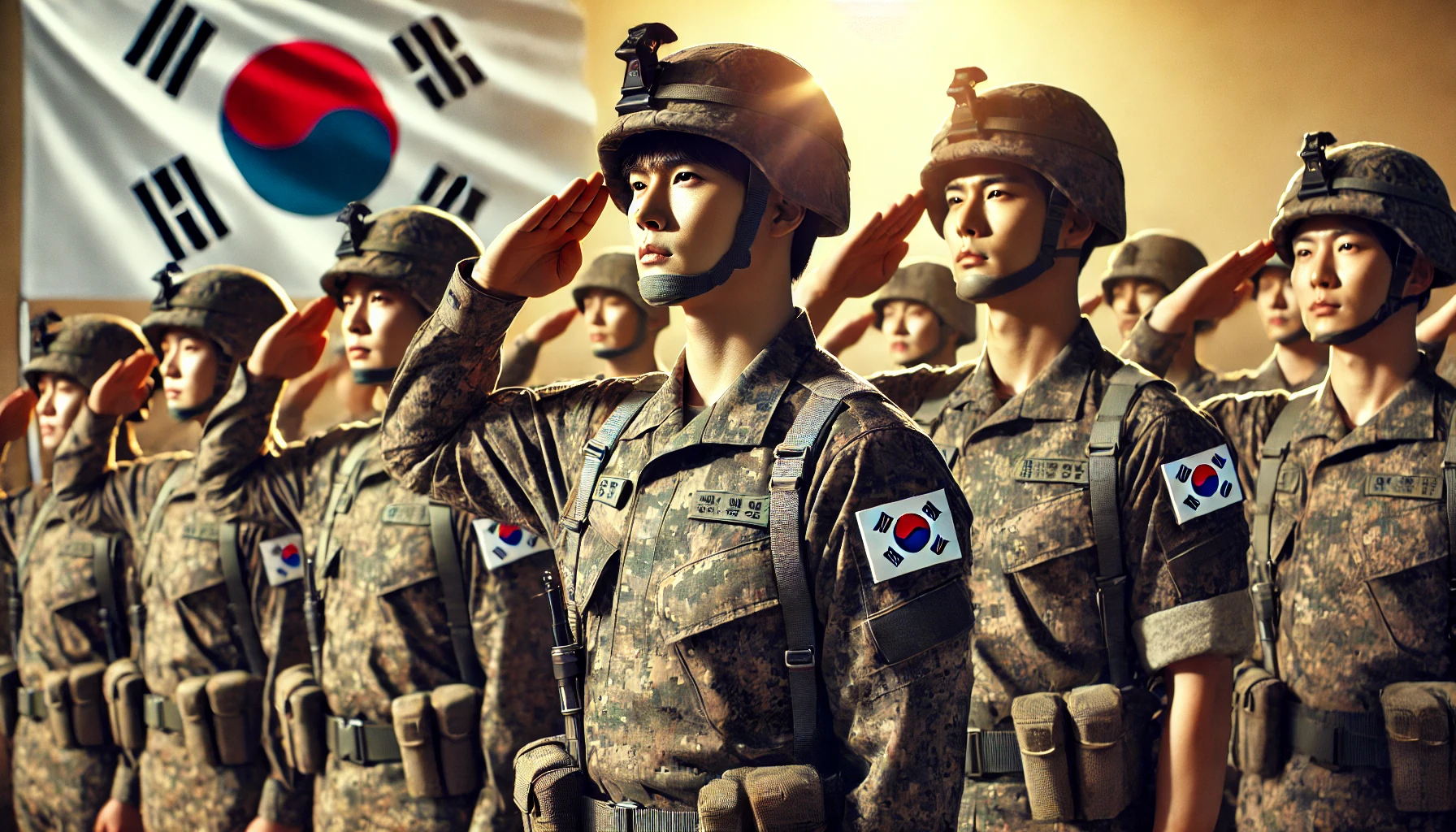 경례 모습