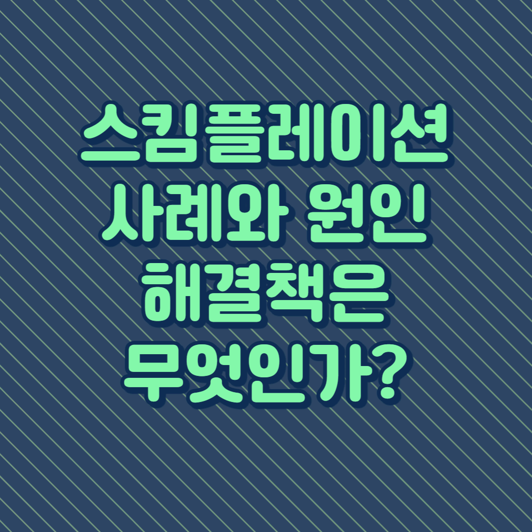 스킴플레이션의 사례와 원인&#44; 그리고 해결책은 무엇인가?