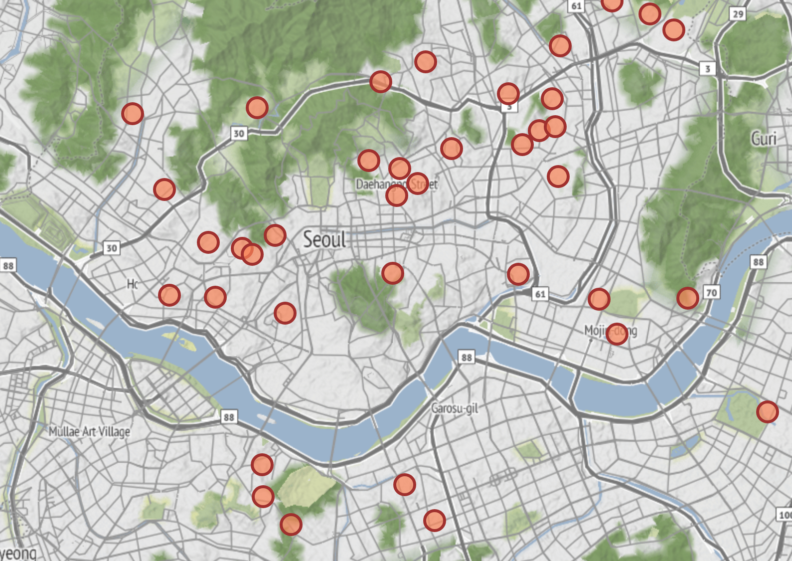 [Python] Folium을 이용한 지도 시각화