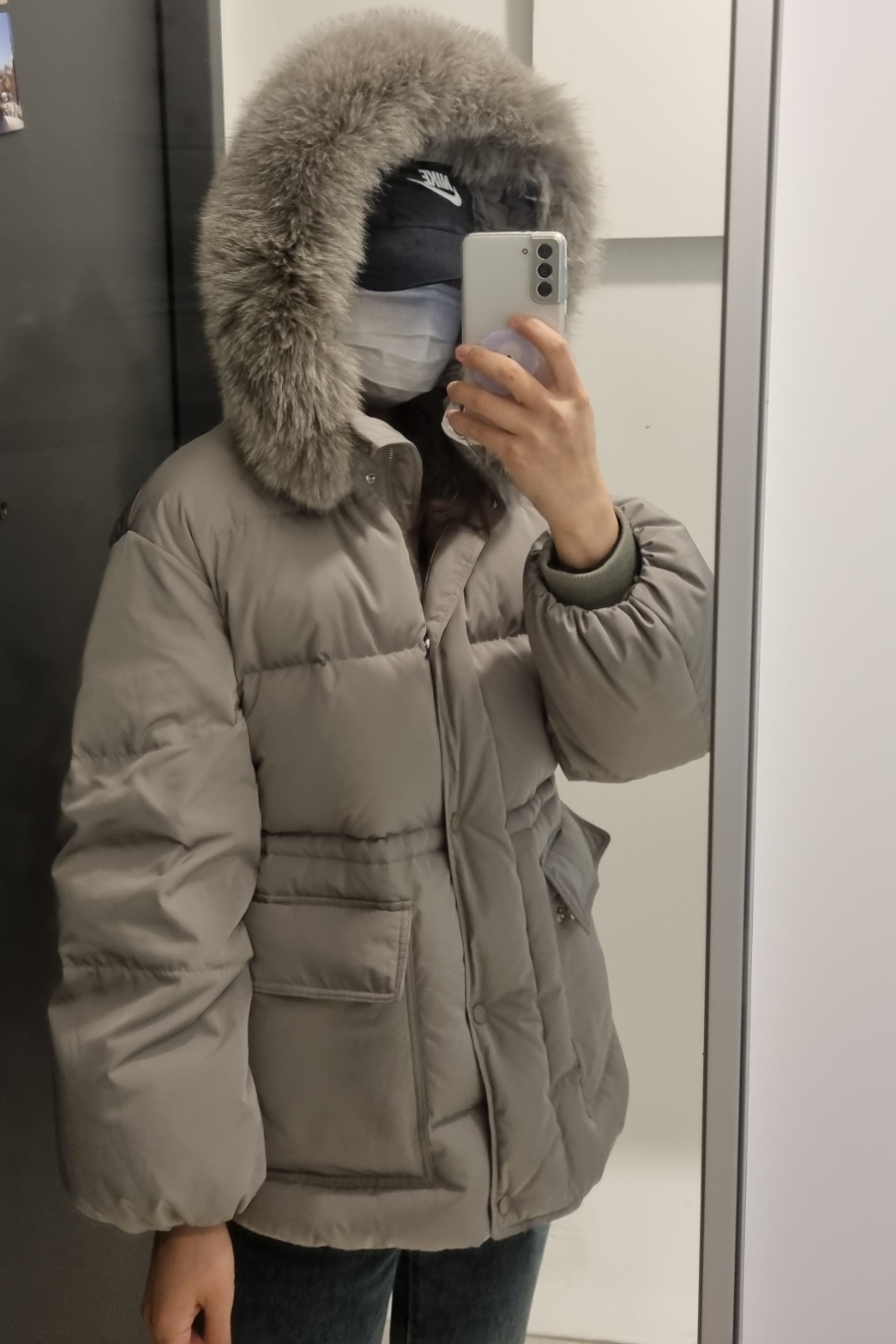 나이스클랍폭스 퍼 구스다운 숏패딩후기 (A214PWDA08) 18