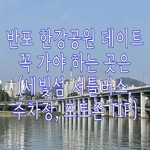  반포 한강공원 데이트 꼭 가야 하는 곳은(세빛섬 셔틀버스, 주차장, 포토존 TIP)