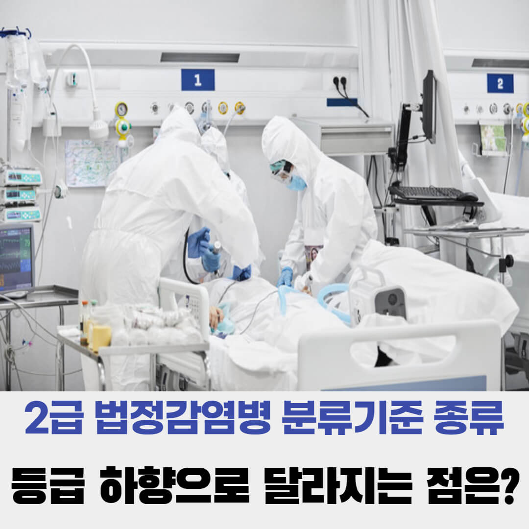  2급 법정감염병 분류기준과 종류 등급 하향으로 달라지는 점은?