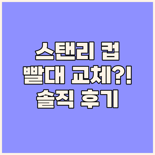 스탠리 컵 텀블러 빨대 교체, 왜 이