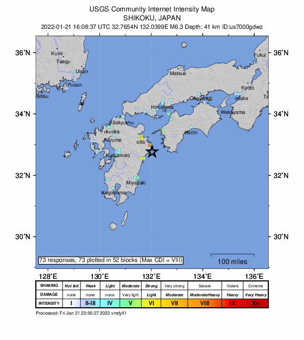 미국지질조사국-USGS-일본-규슈지방-지진-최대진도-지진진동-상세사진