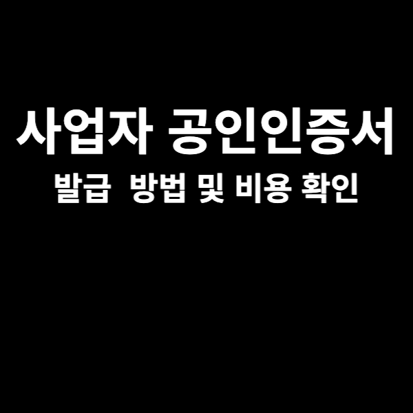  사업자 공인인증서 발급 방법 및 비용 확인 (세금계산서 발행용, 은행에서 편하게)