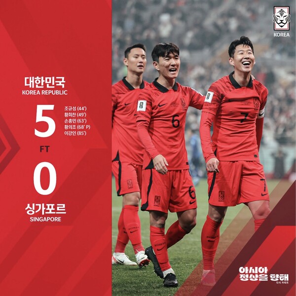 축구중계 손흥민 싱가포르