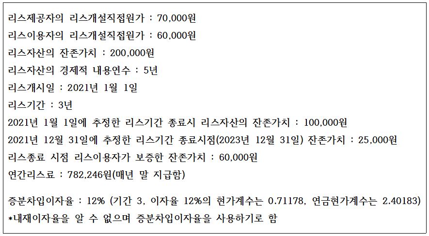 리스부채 재평가 회계처리(리스료, 리스기간 변동 회계처리) 리스부채 재평가 회계처리(리스료, 리스기간 변동 회계처리)