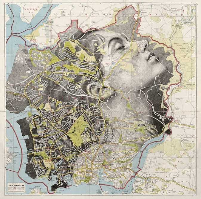  지도에 그려진 매혹적인 초상화에사람과 장소가 하나가 되다People and Places Become One in Mesmerizing Portraits Drawn on Maps