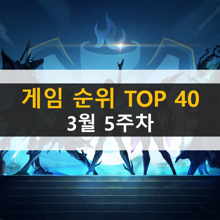  모바일, PC 온라인, 스팀 게임 순위 (2022년 3월 5주 차)
