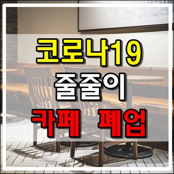  코로나19와 방역조치로 인해 줄줄이 카페 폐업