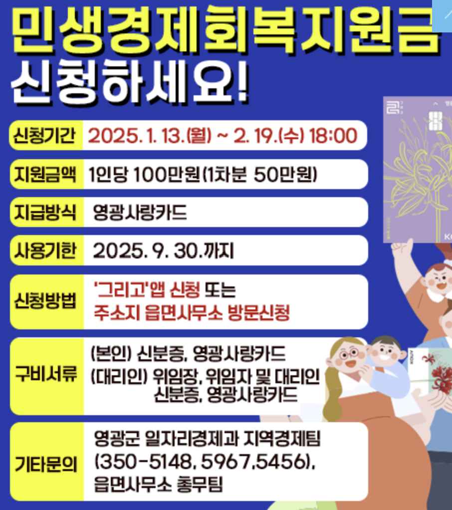 민생회복지원금 사용처 안내