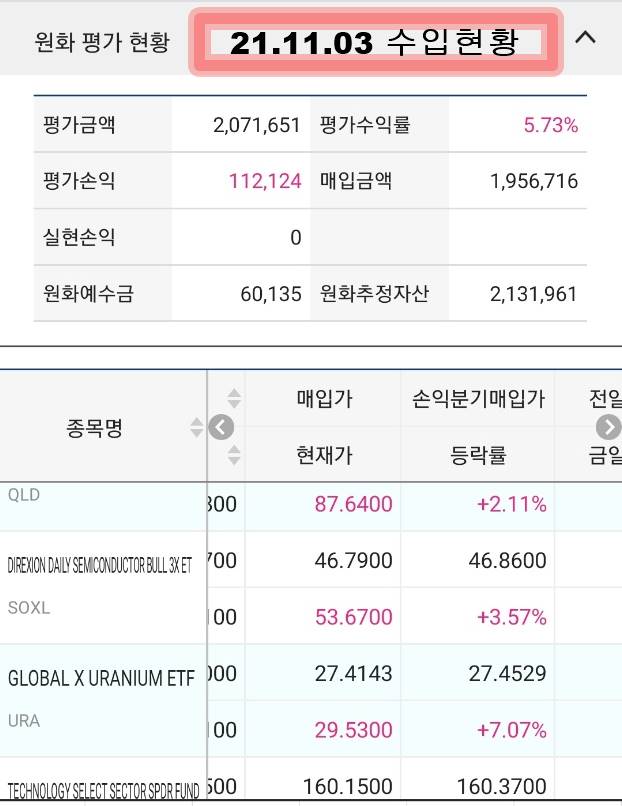  [21/11/03] 주린파파의 실전 ETF