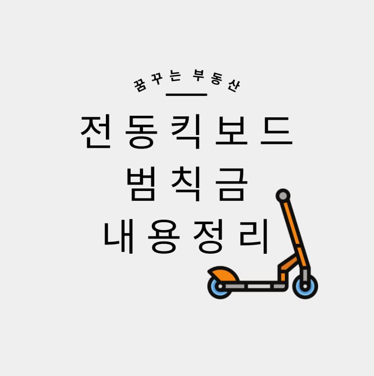  전동킥보드 범칙금 내용정리, [면허부터 지정차로까지]