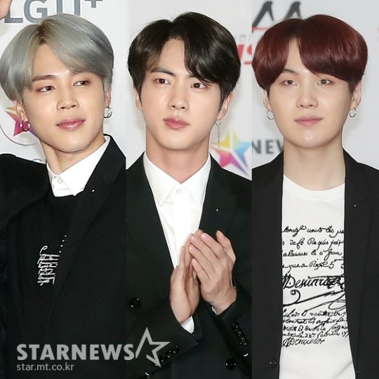  방탄소년단 지민, 멤버 진, 슈가와 '진기민' 저스트댄스로 팬 소통