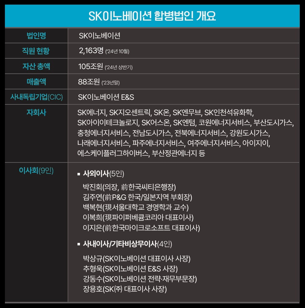 SK이노베이션 합병법인 개요