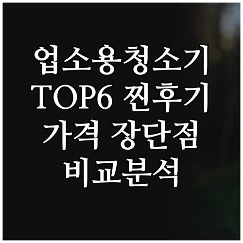 업소용 청소기 TOP6 찐후기 가격 