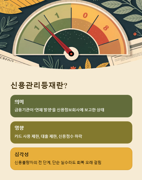 신용관리등재란?