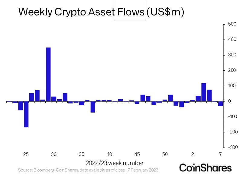 Weekly Crypto Market Asset Flows &lt;Source: CoinShares&gt;