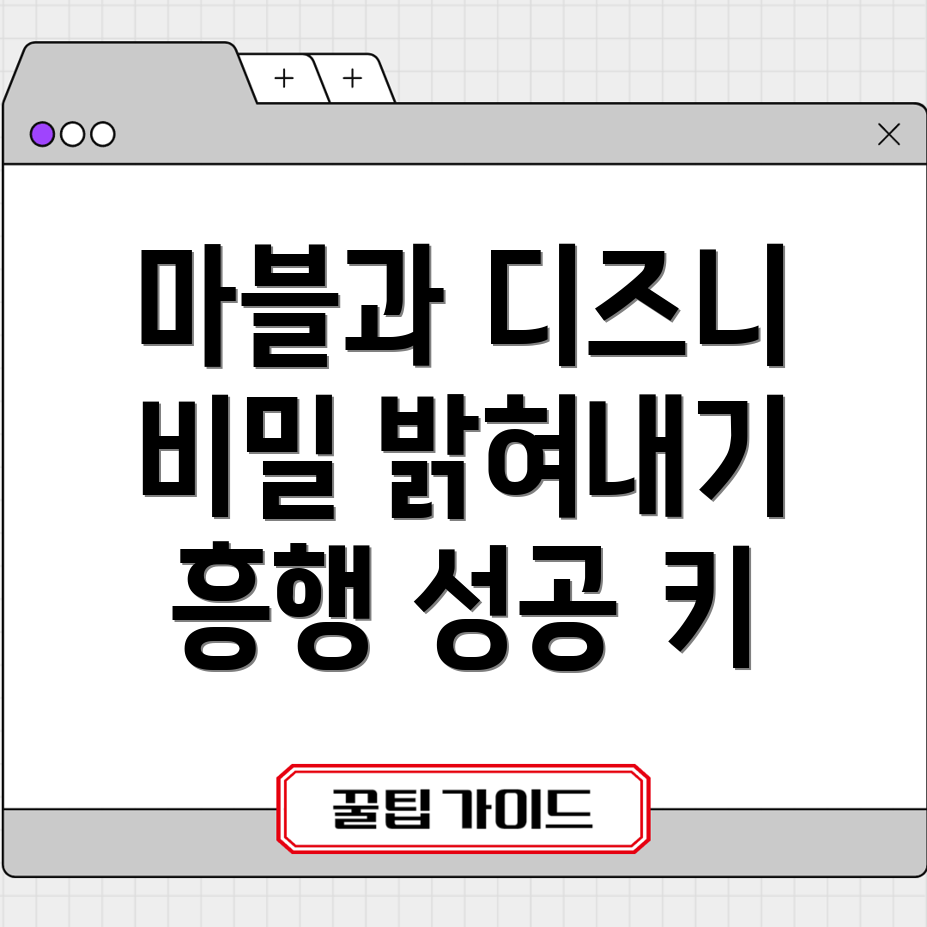 마블과 디즈니의 공동 걸작