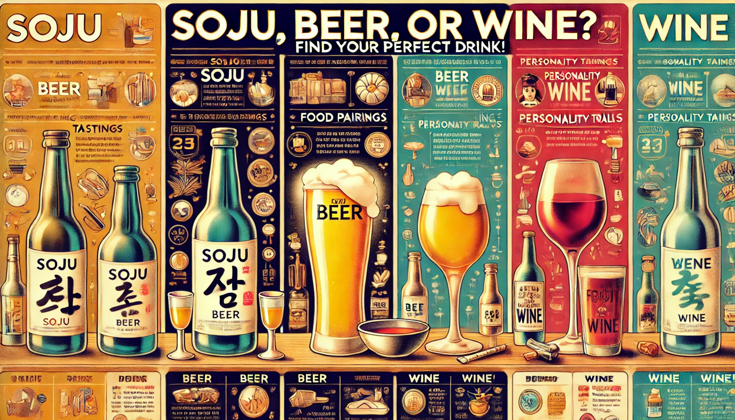 소주, 맥주, 와인 중 내게 딱 맞는 술은? 주류 유형별 특징과 추천 리스트