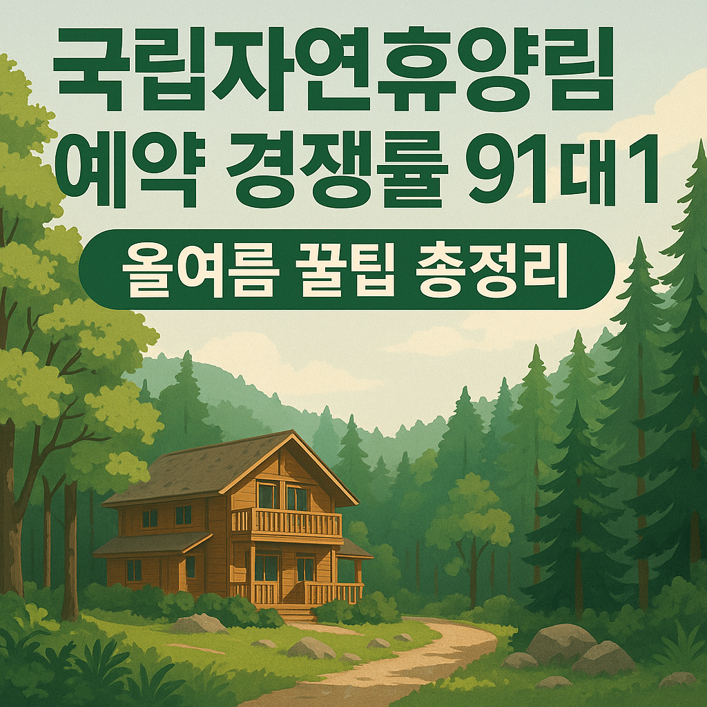 국립자연휴양림 예약 경쟁률 91대 1’ 올여름 꿀팁 총정리!