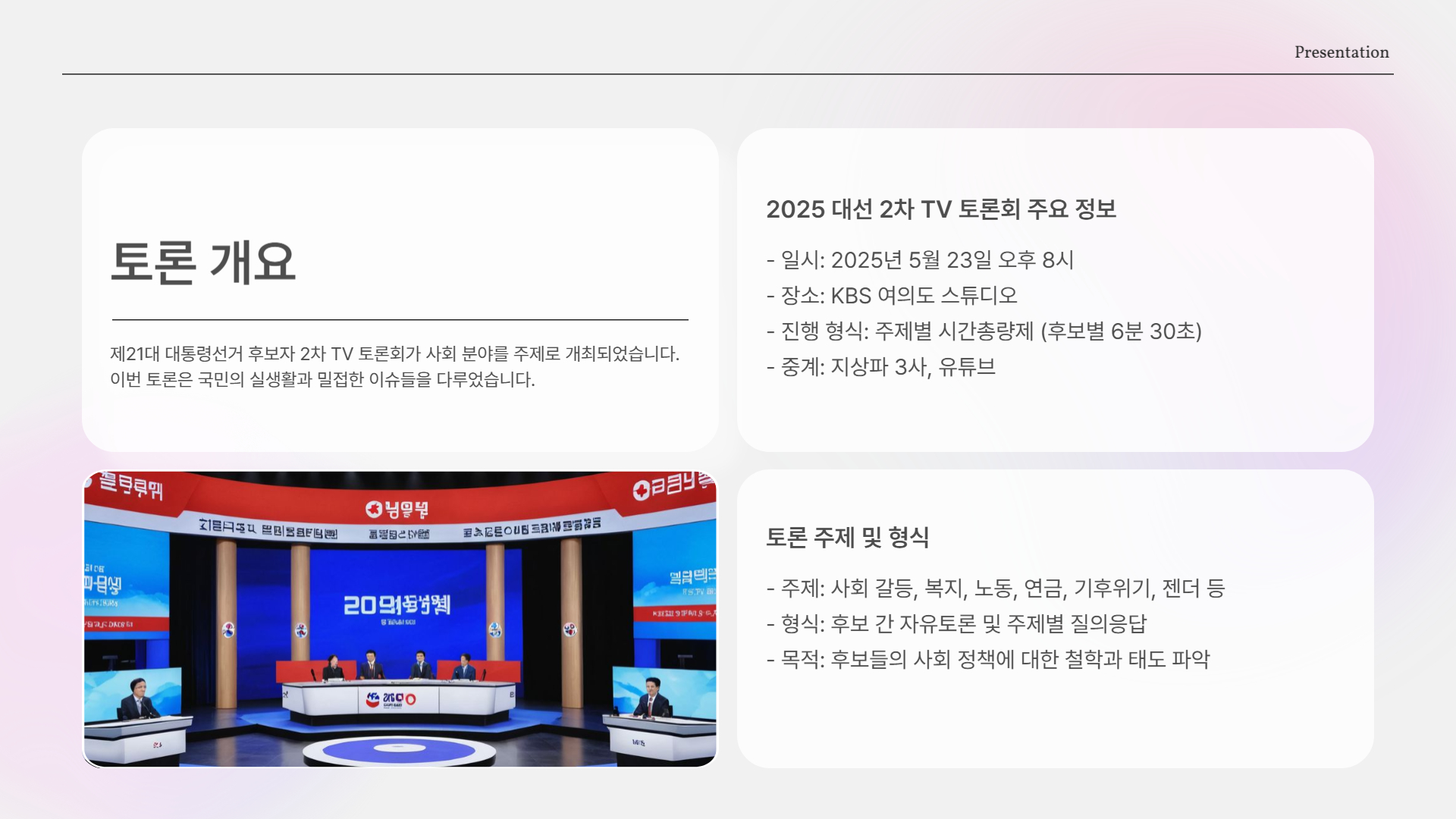 토론 주제 개요