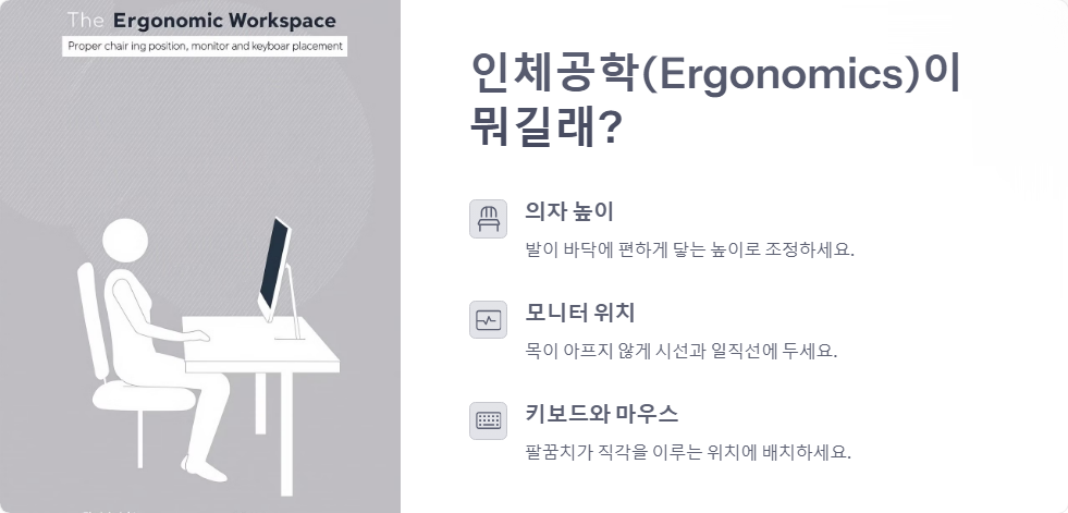 관절 건강을 위한 올바른 자세와 ergonomics