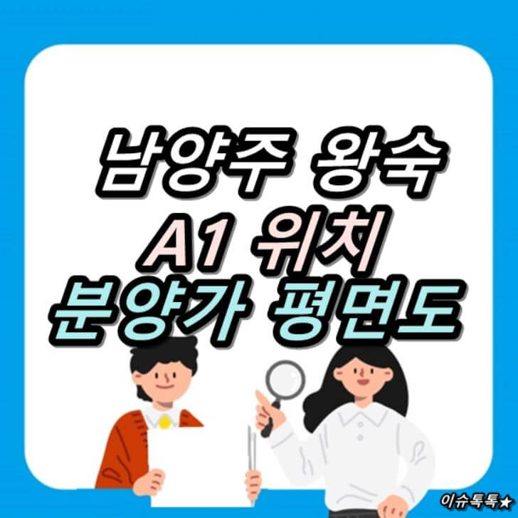  남양주 왕숙신도시 A1 위치 분양가 평면도
