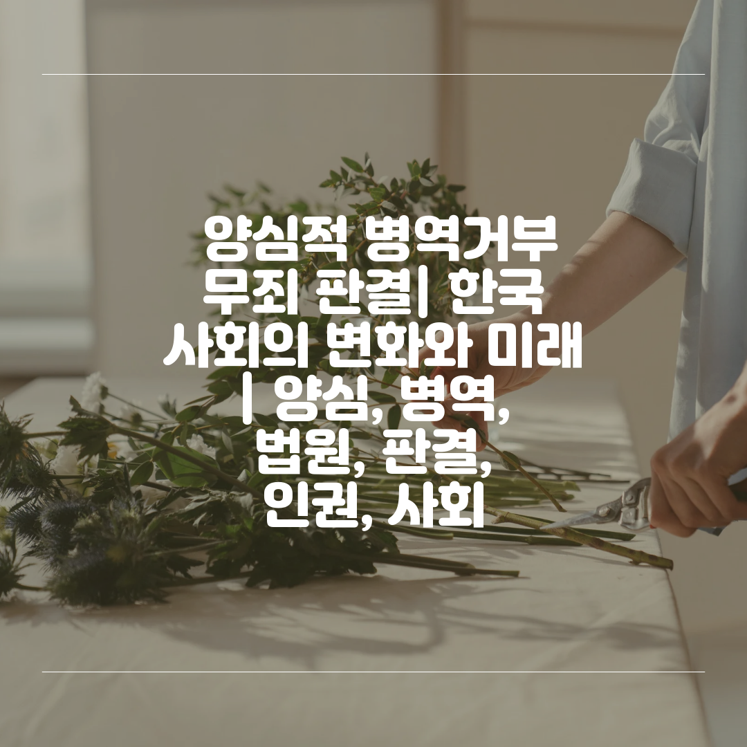  양심적 병역거부 무죄 판결 한국 사회의 변화와 미래 