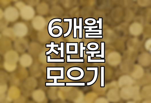 6개월 만에 천만원 모으기, 8단계 실천 전략