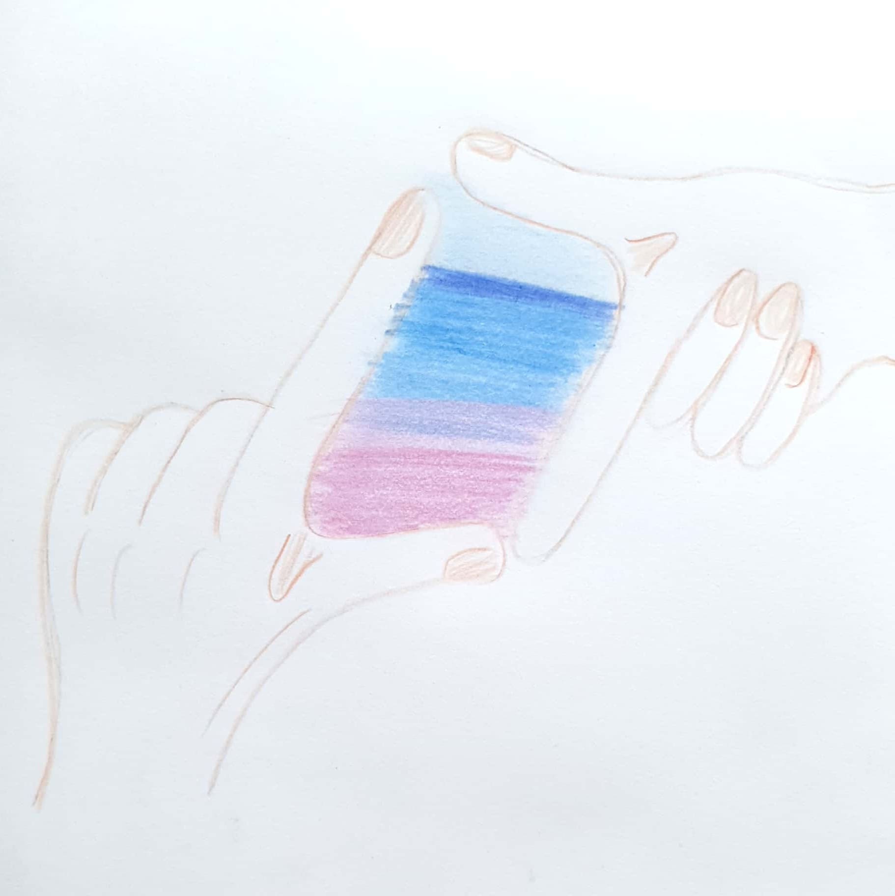  Ocean in Square 사각 속의 바다 / 일러스트 그림 드로잉 / 손 그리기